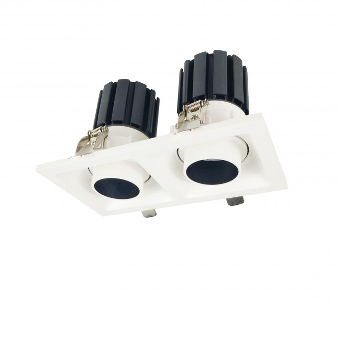 Diodo emissor de luz Downlights branco/do preto Dimmable do quadrado com duas cabeças AC100-240V